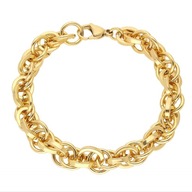 63793 BRANSOLETKA 18K POZŁACANA 18 CM 10 MM "złoty" łańcuch