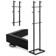 Wieszak Stojący Na Kurtki Ubrania Odzież 8 Haczyków 175 Cm Metal Czarny