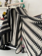 SW NEXT PONCHO CZERŃ POPIEL AZTECKIE WZORY