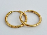 KOLCZYKI DELIKATNE KOŁA STAL POZŁACANA