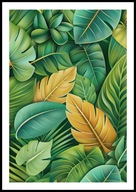 A2 PLAKAT DO SALONU SYPIALNI ŁAZIENKI LIŚCIE MONSTERY STRELICJI NR12