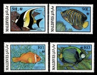 Malediwy / 1198-1201 ( WWF - Fauna - ryby ) 1986 r. / czyste