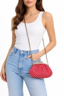 Torebka w kropki, torebka vintage, pin up style, czerwona torebka