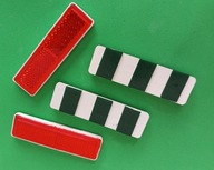 Odblask Światło Odblaskowe tylne czerwone 69x19mm na taśmę 2 sztuki