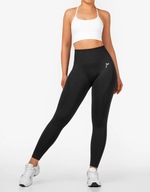 Leginsy wysoki stan S siłownie fitnes ciemnoszare legginsy sportowe push up