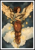 A2 PLAKAT OBRAZ ANIOŁ, PLAKAT Z ANIOŁEM, ANIELSKIE SKRZYDŁA, ANIELICA NR 4