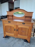 KOMODA DĘBOWA z LUSTREM