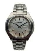 STALOWY MĘSKI NARĘCZNY ZEGAREK CITIZEN AUTOMATIC LATA 80-TE - IDEAŁ