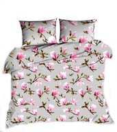 pościel bawełna lux 220x240 + 2x60x70 2x40x40 guzik B 309-1 Magnolia szara