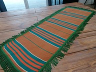 WEŁNIANY KILIM KAPA PASIAK NA FOTEL SIEDZISKO FRĘDZLE 53 x 132 Nr. 1