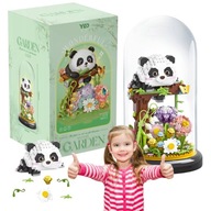 KLOCKI KONSTRUKCYJNE PANDA 999 EL ZESTAW MINI KLOCKÓW Z PODSTAWĄ KLOSZEM