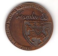 WYSTAWA FILATELISTYCZNA - KOSZALIN 86 - MEDAL PAMIĄTKOWY.