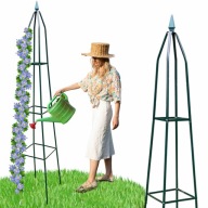 Pergola ogrodowa tarasowa piramida metalowa ciemnozielona