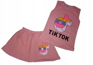 KOMPLET BLUZKA I SPÓDNICZKA ROZM.134,140,146