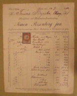 Simon Rosenberg jun. BIALA, KOZY - BIELSKO - BIAŁA 1912 r. - ZNACZEK