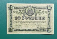 Niemcy, Banknot 10 Fenig 1920 Saarburg
