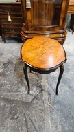 Stara Piękna Stolik ludwik Intarsja owalny nr 1