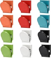 KLIPSY MAGNETYCZNE 12 SZTUK METALOWE KLAMERKI 6 KOLORÓW