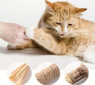 Ekologiczna zabawka dla kota z drewna i sisalu – naturalna i bez baterii