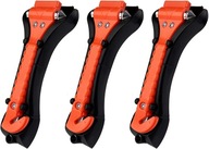 Zestaw 3 x MŁOTEK BEZPIECZEŃSTWA Z NOŻEM do pasów ZBIJAK DO SZYB PRZECINAK