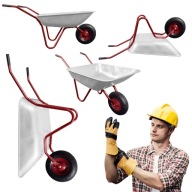 TACZKA METALOWA MOCNA OGRODOWA OCYNKOWANA LEKKA METALOWE KOŁO 80/120 L