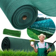 SIATKA CIENIUJĄCA 90% 1,5 x 25m NA PŁOT OGRODZENIE Zielona + 100szt opasek