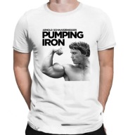T-shirt Arnold Pumping Iron Gym Kulturystyka Luźna Bawełna Oversize L/XL