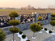 Ogrodzenie panelowe zwierzęta -wilki-las -bramy ozdobne-panele metalowe CNC