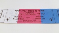 bilet BROŃ Radom - POGOŃ Siedlce 18.08.2001