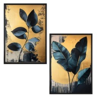 Plakat Zestaw 40x50, 2 sztuki, plakaty postery MODERN ,LIŚCIE*1987*