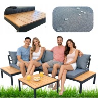 ZESTAW MEBLI OGRODOWYCH MEBLE DO OGRODU TARASOWE NAROŻNIK MODUŁOWY PODUSZKI