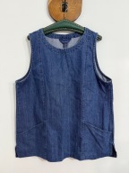 247 jeansowa bluzka szerokie ramiaczka kieszenie zamek Seasalt Cornwall 4XL