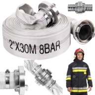 WĄŻ STRAŻACKI DO SZAMBA BRUDNEJ WODY SZYBKOZŁĄCZKA POMPY 2 CALE 30M