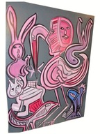 Obraz olejny królik - Franz Blank - Pejzaż dzieło sztuki abstrakcja