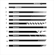 naklejki sprinter sportowe pasy mercedes