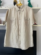 KOSZULA DENIM 73 BEŻ LEN LETNIA PASKI