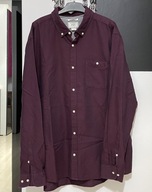 X Koszula F&F kieszeń ciemne bordo bawełna 100% subtelny melanż duża XL