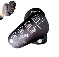 OCHRANIACZE PIŁKARSKIE MINI NAGOLENNIKI Z NAPISAMI S 12X8cm QUANTIRO CZARNE