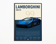 PLAKAT LAMBORGHINI DIABLO GTR DEALNY NA PREZENT OBRAZ NA ŚCIANE A3