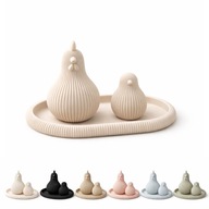 Zestaw Wielkanocny Kurczaki Dekoracyjne + Tacka Mały i Duży Ozdoba Stołu