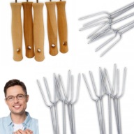 OGNISKO GRILL PALENISKO KIJE NIERDZEWNE WIDELCE KIJKI WIDELCZYKI SZTYWNE