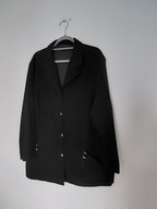 Czarna dłuższa marynarka, cienka kurtka plus size 50