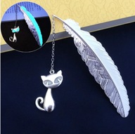 Zakładka do książki KOT Kotek świecąca w ciemności Miłośnik kotów Kociarz