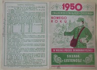 Kalendarz 1950 Najserdeczniejsze życzenia składa listonosz