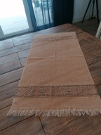 BAWEŁNIANY RUSTYKALNY RĘCZNIK SZLAK FRĘDZLE 56x110 nr.6