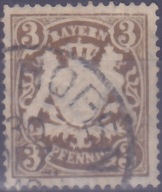 NIEMCY ( Bawaria ) - znaczek kasowany z 1890 roku. Z 7123.