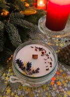 CEDR & WANILIA & LAWENDA świeca sojowa*Prosto z Serca* drewniany knot 235ml