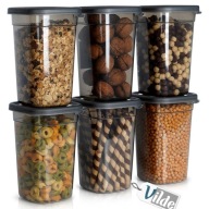 6x Pojemnik kuchenny produkty sypkie żywność kawę cukier sól makaron 1L