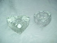 ŚWIECZNIK SZKLANY - GRUBE SZKŁO - SERCE