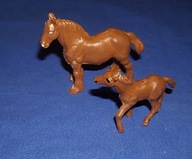 Zwierzęta PRL Koń i żrebak